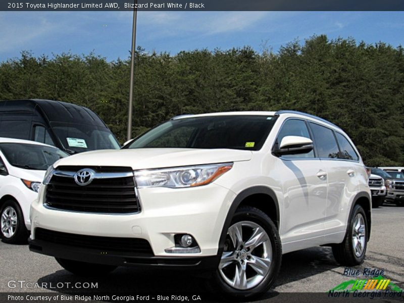 Blizzard Pearl White / Black 2015 Toyota Highlander Limited AWD