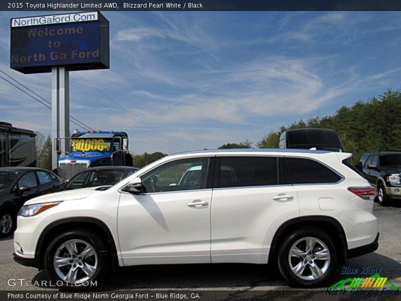 Blizzard Pearl White / Black 2015 Toyota Highlander Limited AWD
