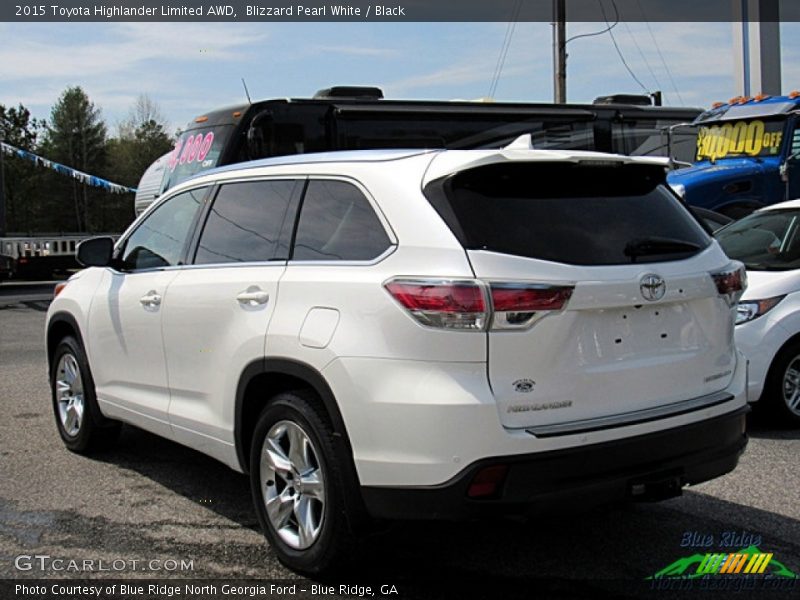 Blizzard Pearl White / Black 2015 Toyota Highlander Limited AWD