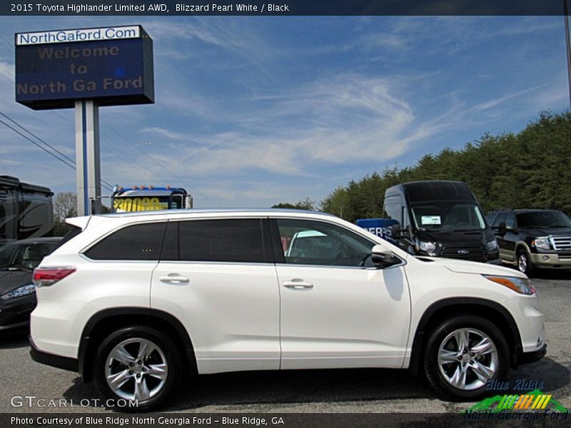 Blizzard Pearl White / Black 2015 Toyota Highlander Limited AWD