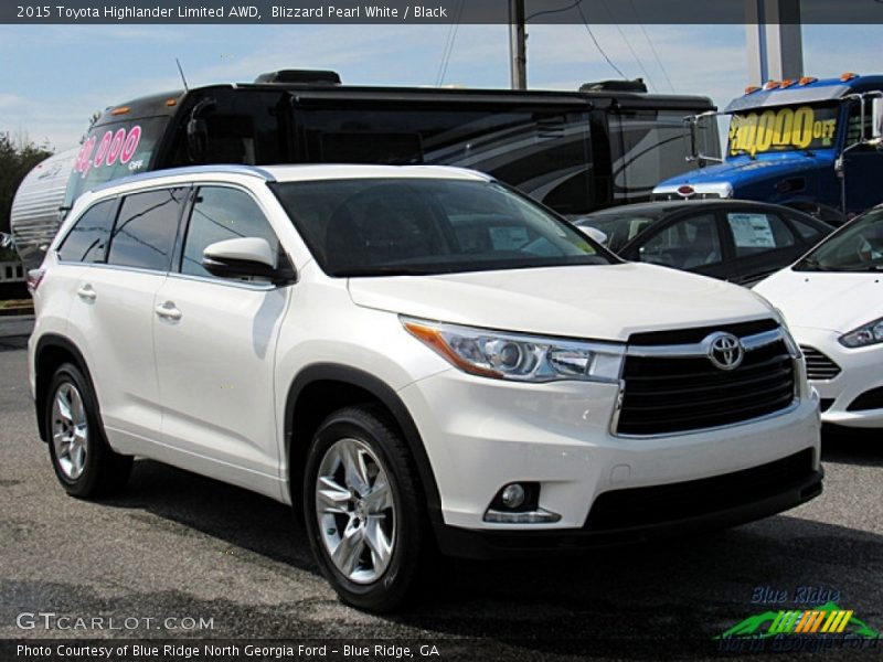Blizzard Pearl White / Black 2015 Toyota Highlander Limited AWD