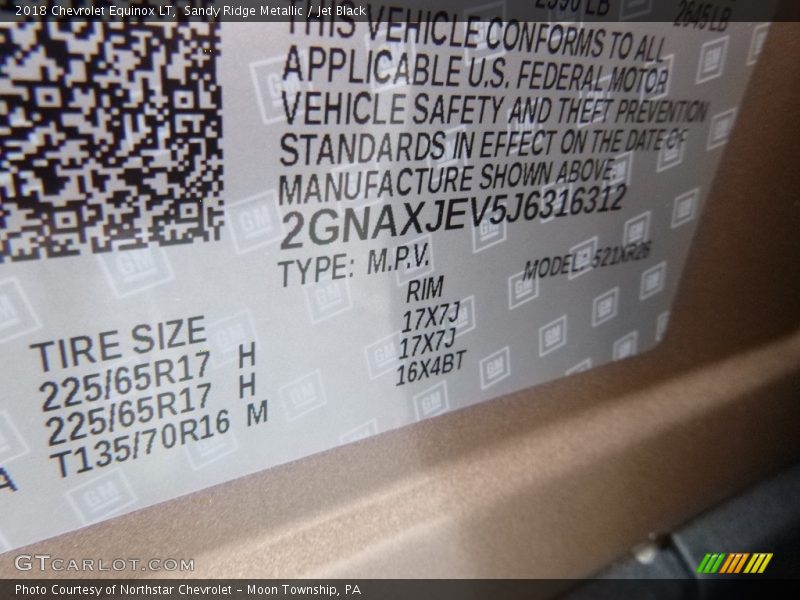 Sandy Ridge Metallic / Jet Black 2018 Chevrolet Equinox LT