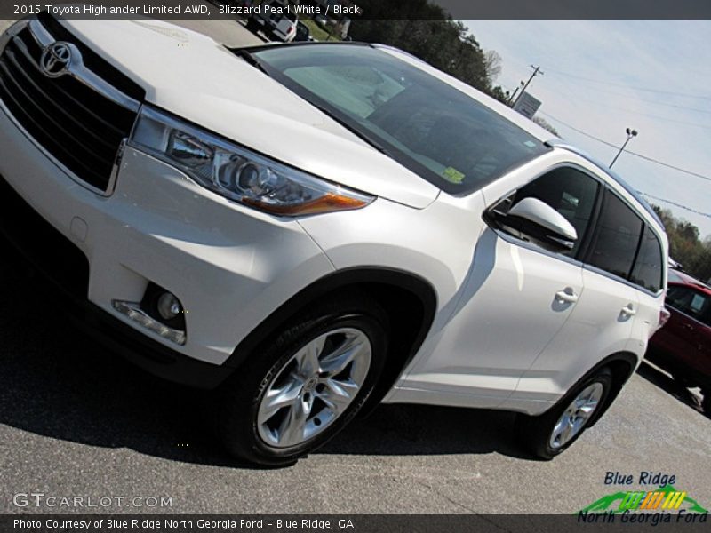 Blizzard Pearl White / Black 2015 Toyota Highlander Limited AWD