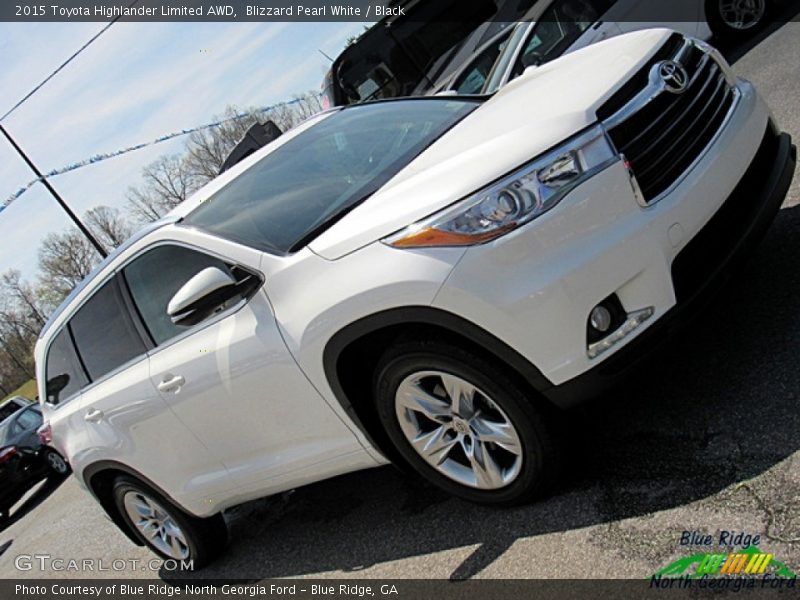 Blizzard Pearl White / Black 2015 Toyota Highlander Limited AWD