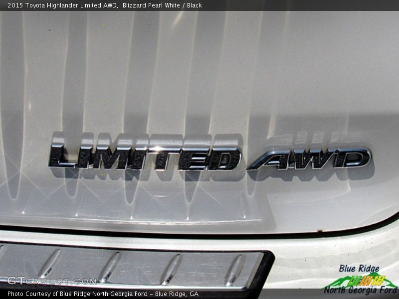 Blizzard Pearl White / Black 2015 Toyota Highlander Limited AWD