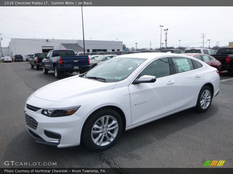 Summit White / Jet Black 2018 Chevrolet Malibu LT