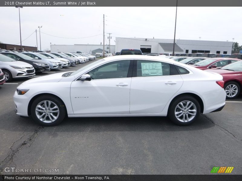 Summit White / Jet Black 2018 Chevrolet Malibu LT