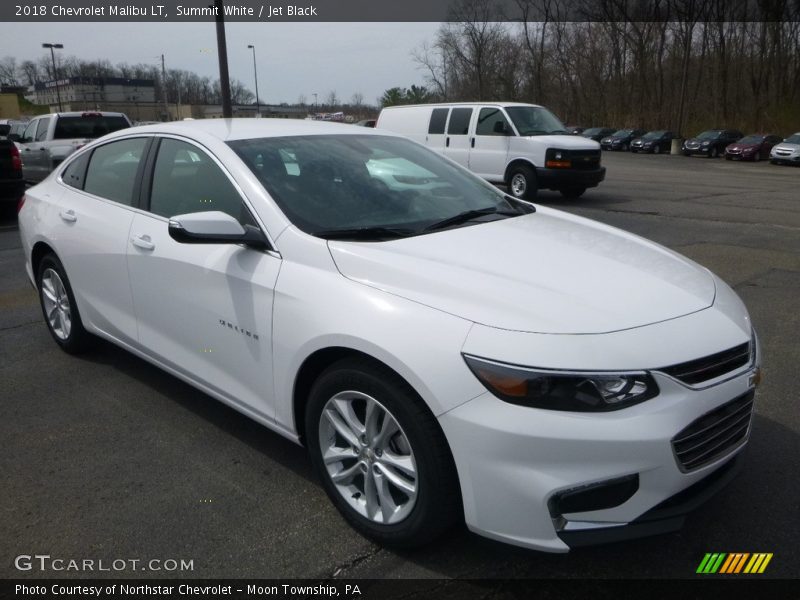 Summit White / Jet Black 2018 Chevrolet Malibu LT