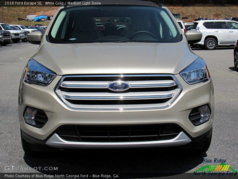 White Gold / Medium Light Stone 2018 Ford Escape SE