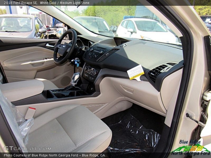 White Gold / Medium Light Stone 2018 Ford Escape SE