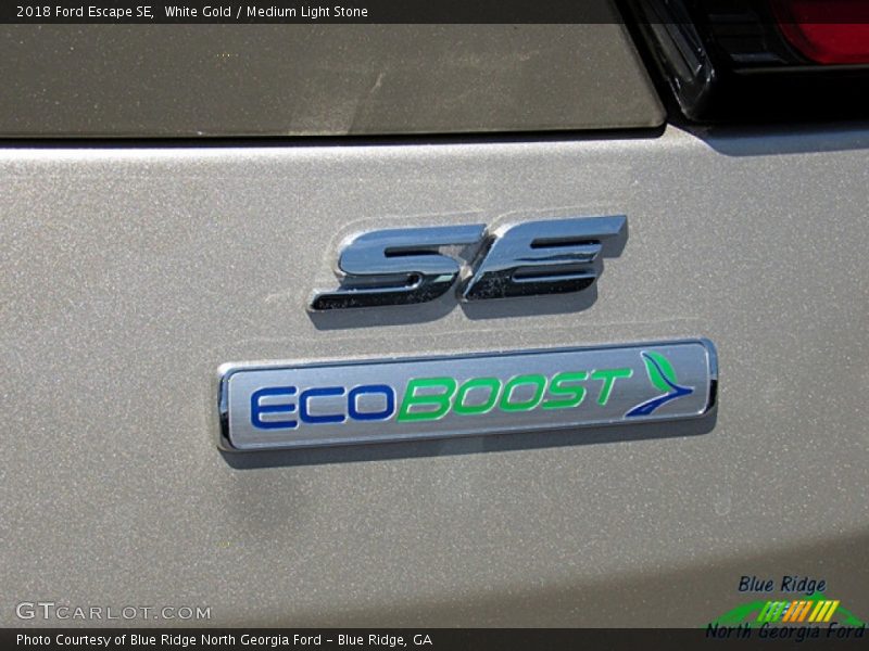 White Gold / Medium Light Stone 2018 Ford Escape SE