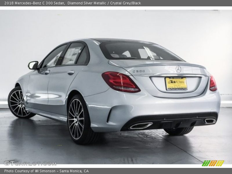 Diamond Silver Metallic / Crystal Grey/Black 2018 Mercedes-Benz C 300 Sedan