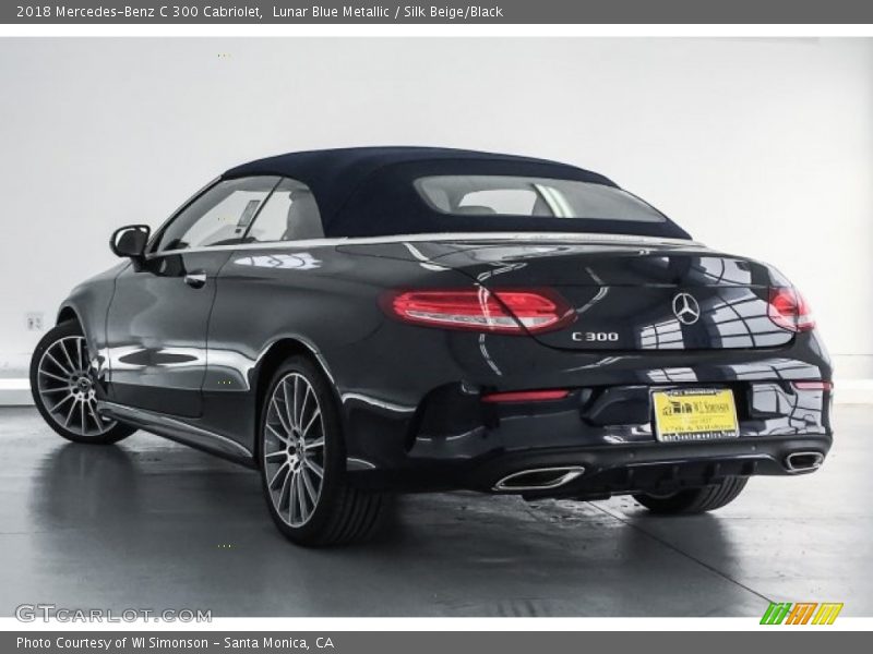 Lunar Blue Metallic / Silk Beige/Black 2018 Mercedes-Benz C 300 Cabriolet