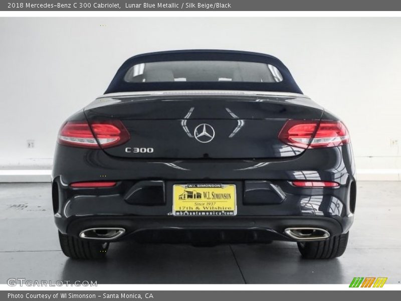 Lunar Blue Metallic / Silk Beige/Black 2018 Mercedes-Benz C 300 Cabriolet