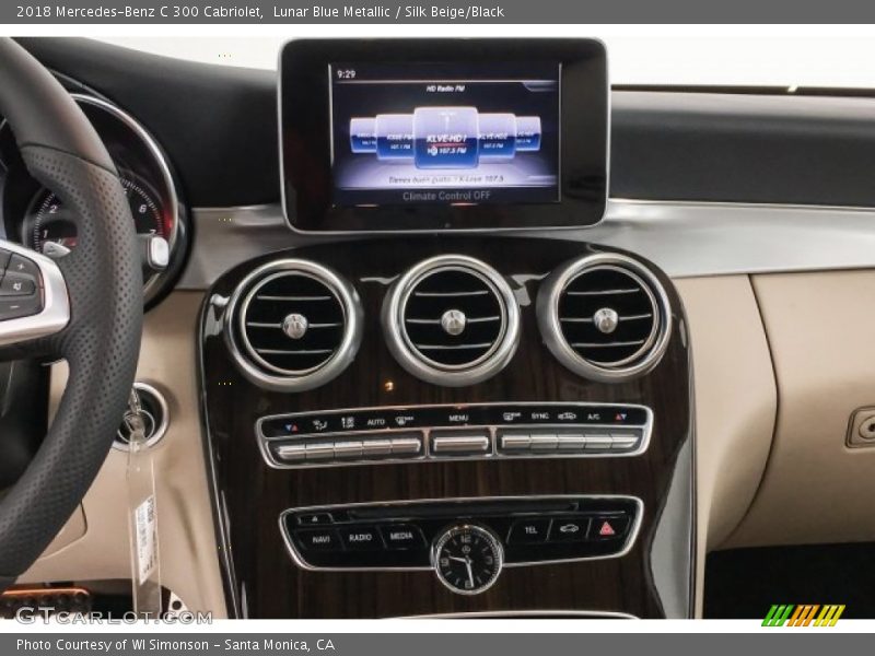 Lunar Blue Metallic / Silk Beige/Black 2018 Mercedes-Benz C 300 Cabriolet