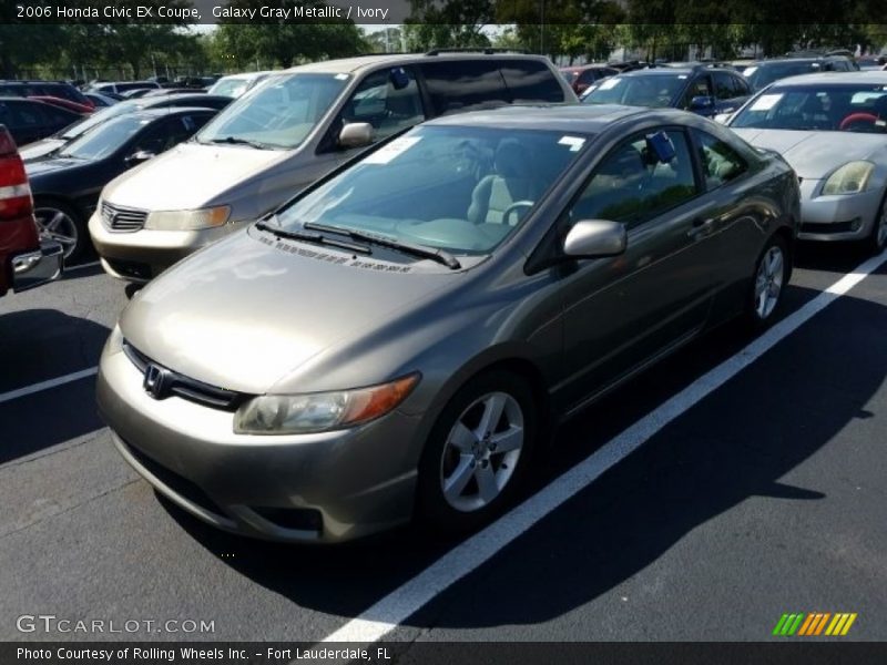 Galaxy Gray Metallic / Ivory 2006 Honda Civic EX Coupe
