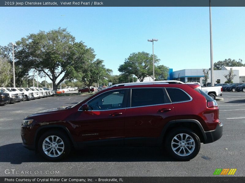 Velvet Red Pearl / Black 2019 Jeep Cherokee Latitude