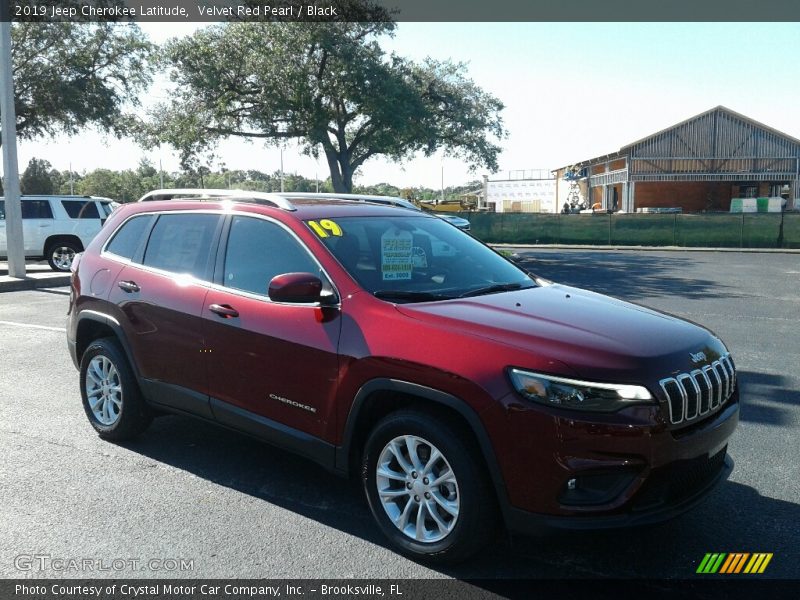 Velvet Red Pearl / Black 2019 Jeep Cherokee Latitude