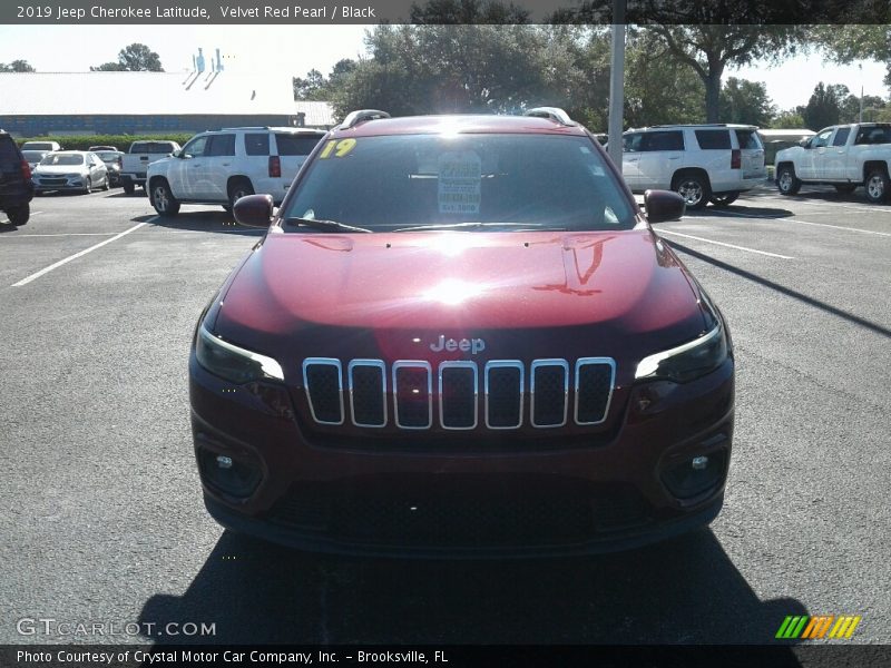 Velvet Red Pearl / Black 2019 Jeep Cherokee Latitude
