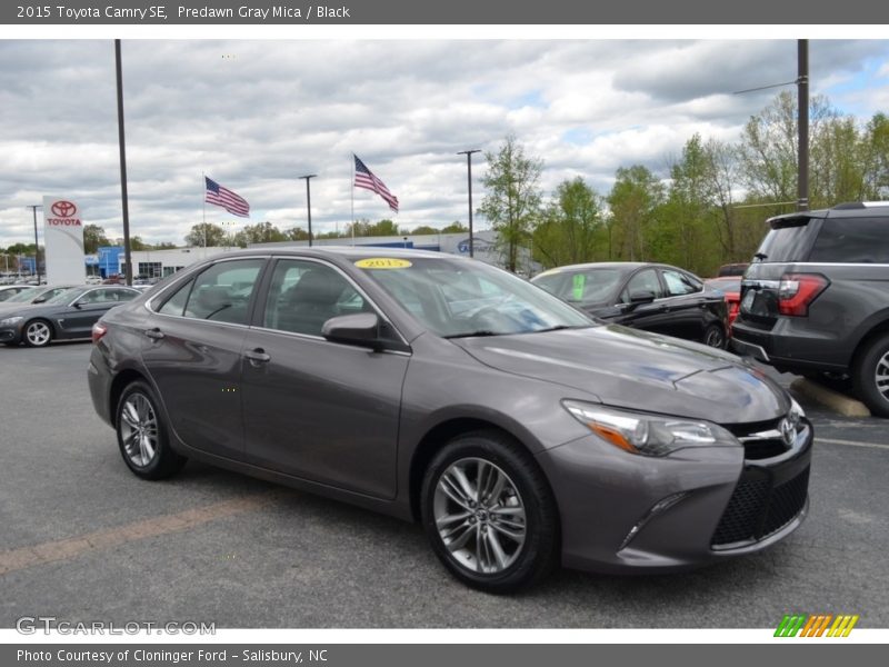 Predawn Gray Mica / Black 2015 Toyota Camry SE