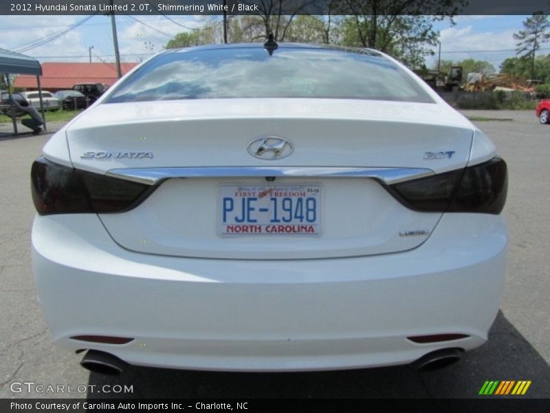 Shimmering White / Black 2012 Hyundai Sonata Limited 2.0T