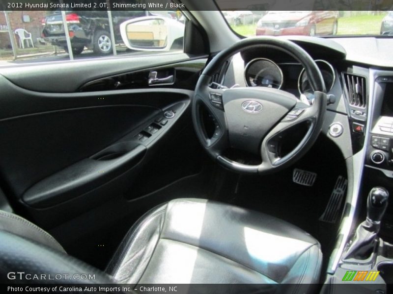 Shimmering White / Black 2012 Hyundai Sonata Limited 2.0T