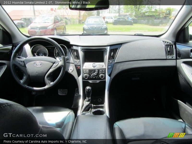 Shimmering White / Black 2012 Hyundai Sonata Limited 2.0T