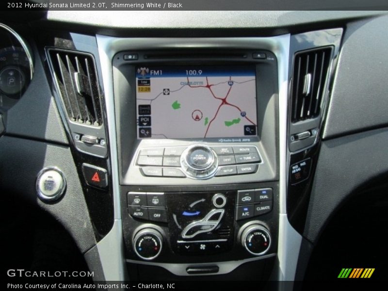 Shimmering White / Black 2012 Hyundai Sonata Limited 2.0T