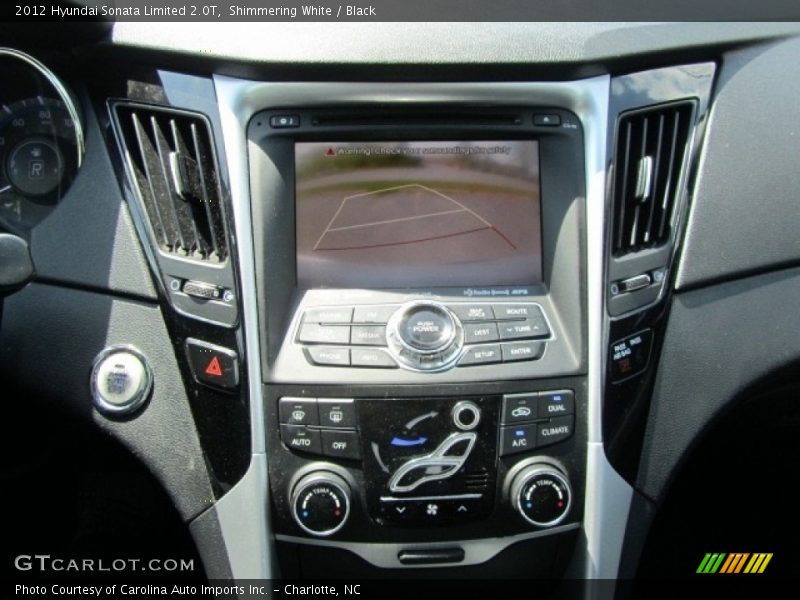 Shimmering White / Black 2012 Hyundai Sonata Limited 2.0T
