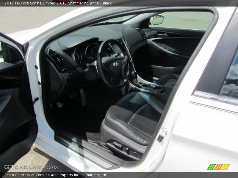 Shimmering White / Black 2012 Hyundai Sonata Limited 2.0T