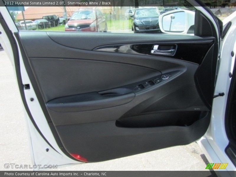 Shimmering White / Black 2012 Hyundai Sonata Limited 2.0T