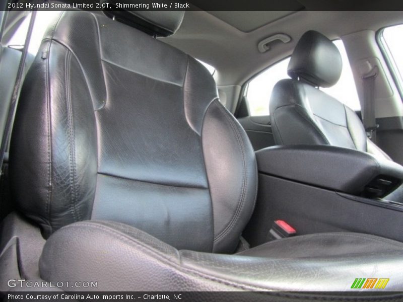 Shimmering White / Black 2012 Hyundai Sonata Limited 2.0T