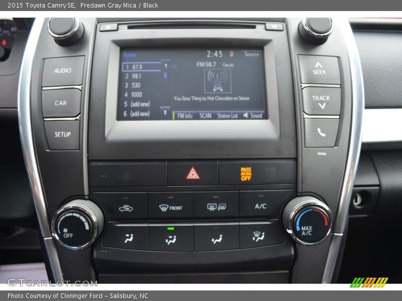 Predawn Gray Mica / Black 2015 Toyota Camry SE