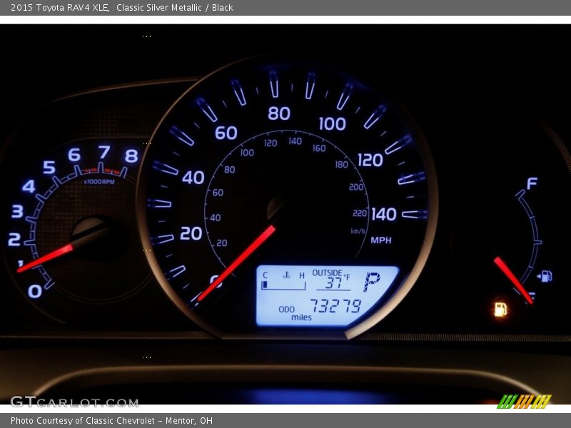 Classic Silver Metallic / Black 2015 Toyota RAV4 XLE