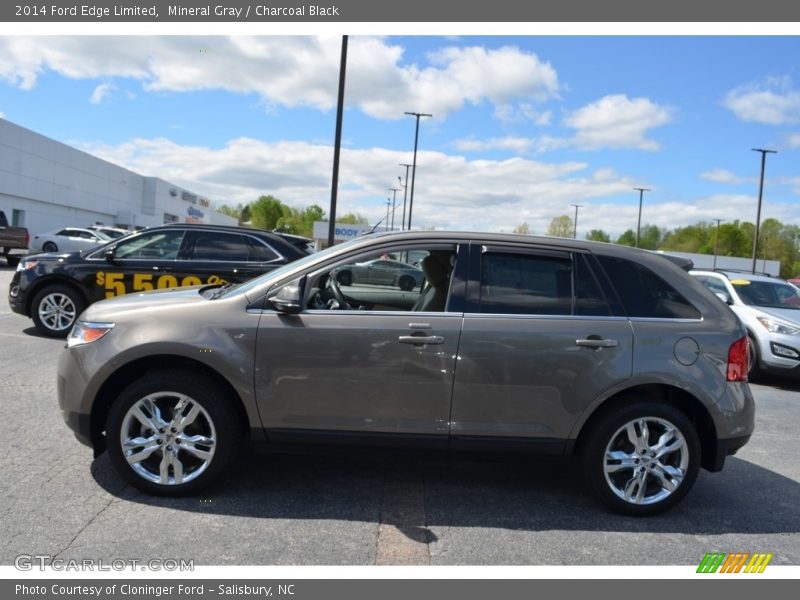 Mineral Gray / Charcoal Black 2014 Ford Edge Limited