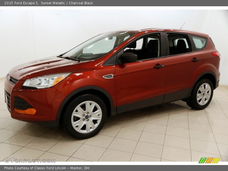 Sunset Metallic / Charcoal Black 2015 Ford Escape S