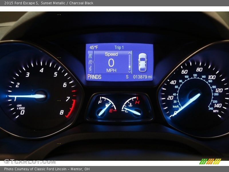 Sunset Metallic / Charcoal Black 2015 Ford Escape S