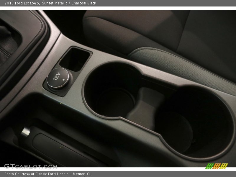 Sunset Metallic / Charcoal Black 2015 Ford Escape S