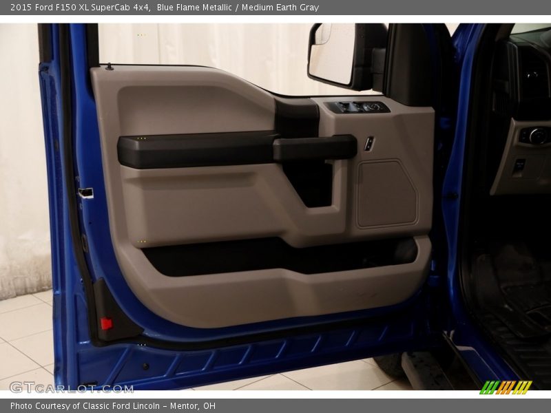 Blue Flame Metallic / Medium Earth Gray 2015 Ford F150 XL SuperCab 4x4