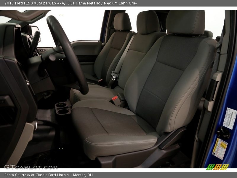 Blue Flame Metallic / Medium Earth Gray 2015 Ford F150 XL SuperCab 4x4