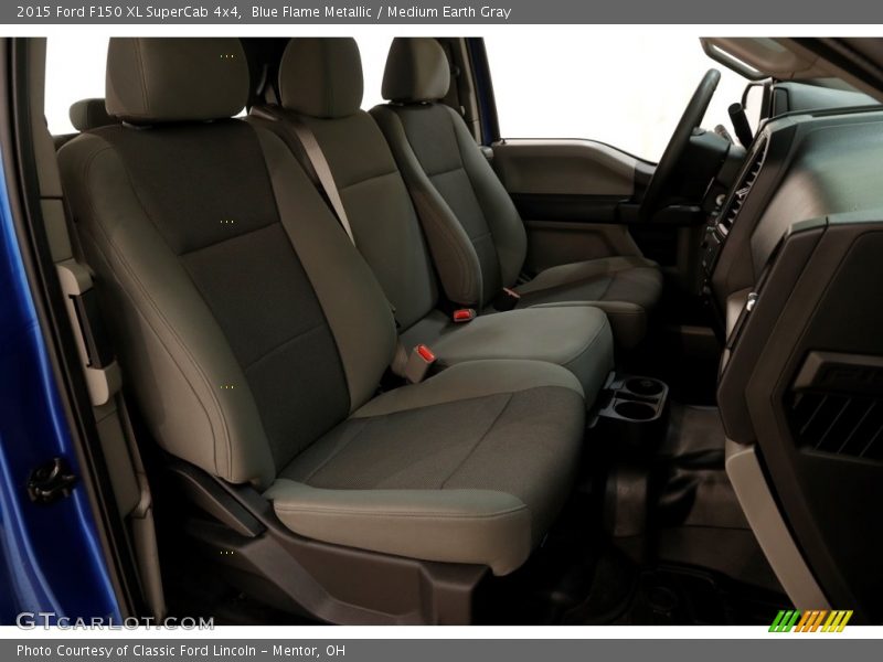 Blue Flame Metallic / Medium Earth Gray 2015 Ford F150 XL SuperCab 4x4