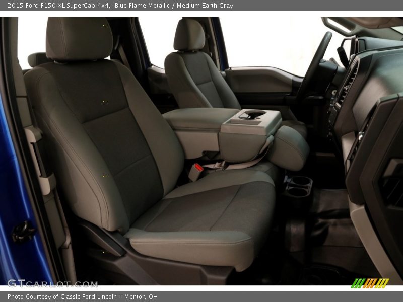 Blue Flame Metallic / Medium Earth Gray 2015 Ford F150 XL SuperCab 4x4