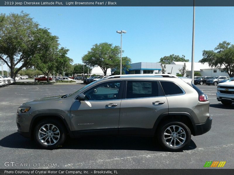 Light Brownstone Pearl / Black 2019 Jeep Cherokee Latitude Plus