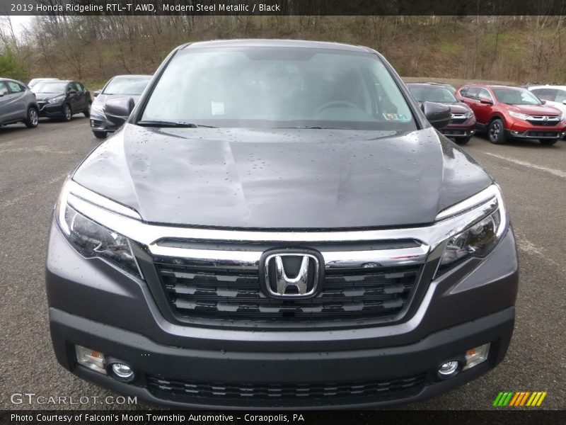 Modern Steel Metallic / Black 2019 Honda Ridgeline RTL-T AWD
