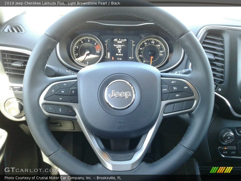Light Brownstone Pearl / Black 2019 Jeep Cherokee Latitude Plus