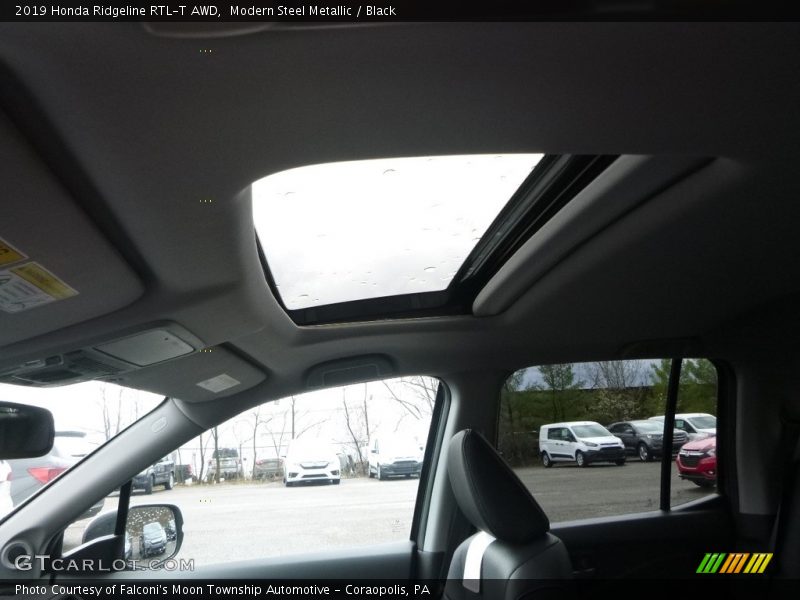 Modern Steel Metallic / Black 2019 Honda Ridgeline RTL-T AWD