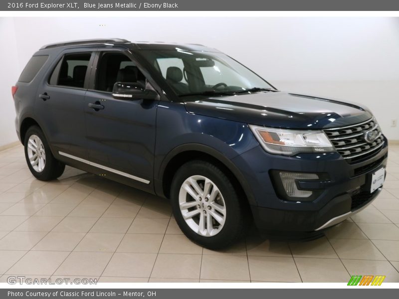 Blue Jeans Metallic / Ebony Black 2016 Ford Explorer XLT