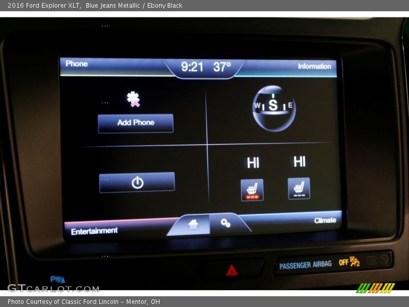 Blue Jeans Metallic / Ebony Black 2016 Ford Explorer XLT