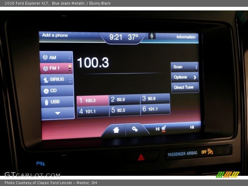 Blue Jeans Metallic / Ebony Black 2016 Ford Explorer XLT