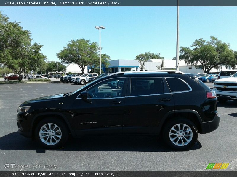 Diamond Black Crystal Pearl / Black 2019 Jeep Cherokee Latitude